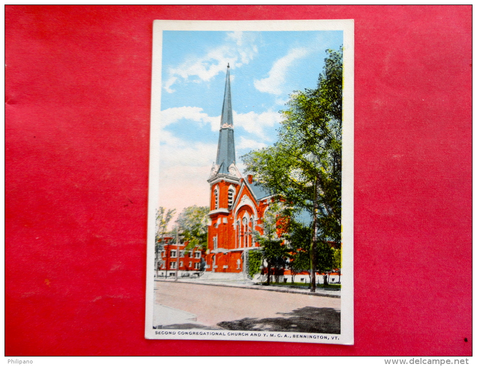 Vermont > Bennington Second Congregational Church     Not Mailed ---  Ref 975 - Bennington