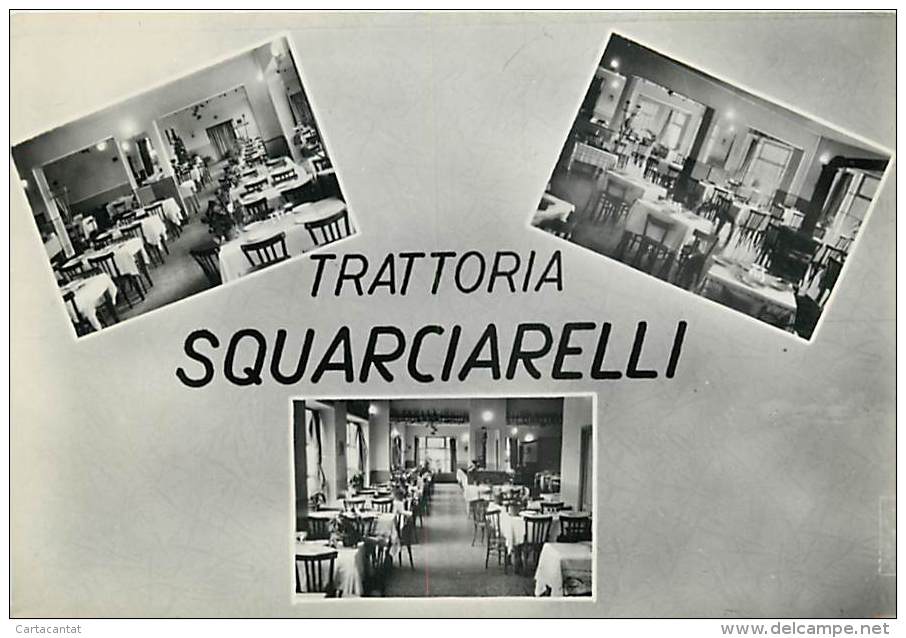 IMMAGINI DELLA TRATTORIA SQUARCIARELLI DI ROMA. CARTOLINA ANNI '50 - Cafés, Hôtels & Restaurants