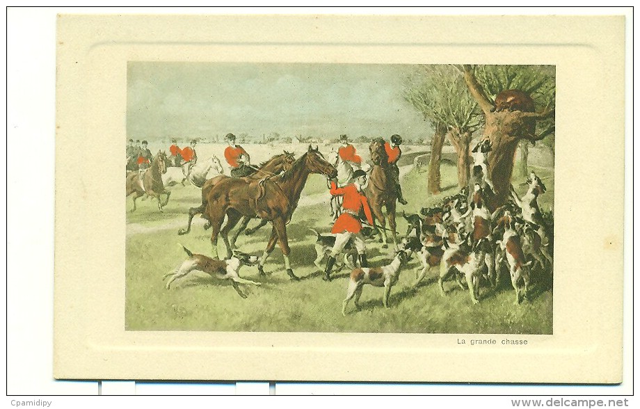 CHASSE/ La Grande Chasse / Wiener Rotophot, Serie N° 2391 /Made In Austria (BELLE CARTE/ COLORISEE A LA PEINTURE?!) - Jagd