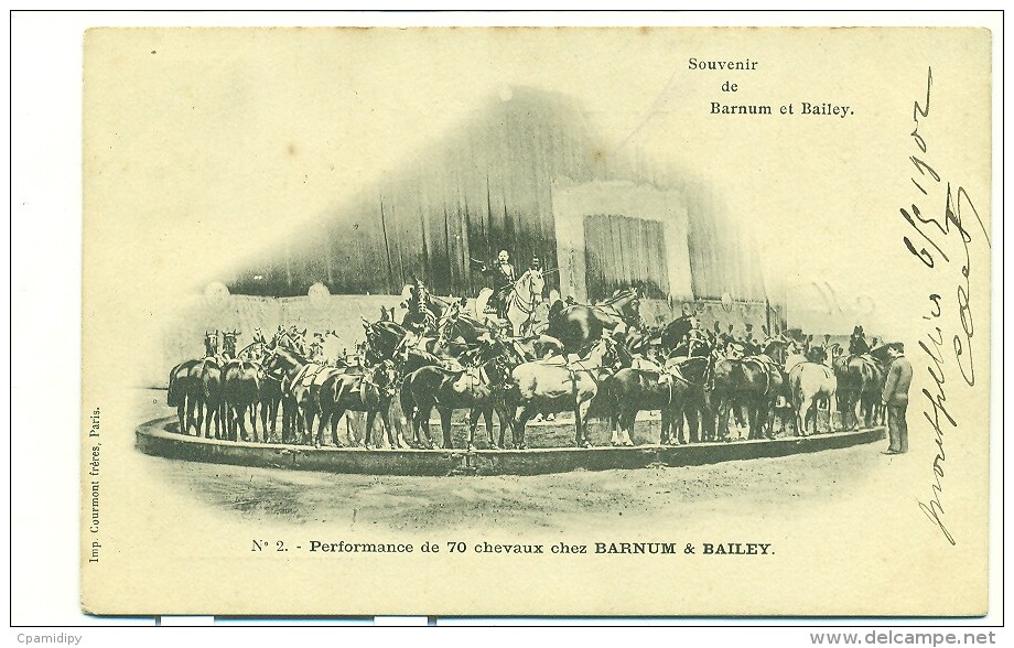 CIRQUE/ Souvenir De Barnum Et Bailey, N° 2, Performance De 70 Chevaux - Circus