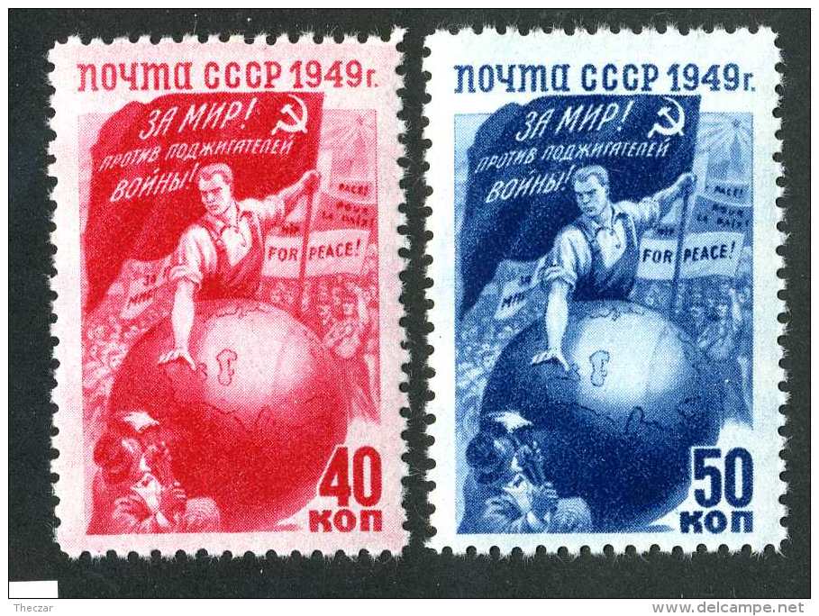 (e3930)  Russia  1949  Mint Lh*  Mi.1430-31  (catalogue €7,00) - Ungebraucht