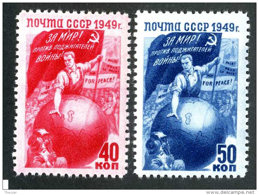 (e3931)  Russia  1949  Mint Lh*  Mi.1430-31  (catalogue €7,00) - Neufs