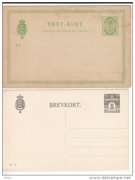 1971. Denmark, 2 Postal Stationery - Entiers Postaux