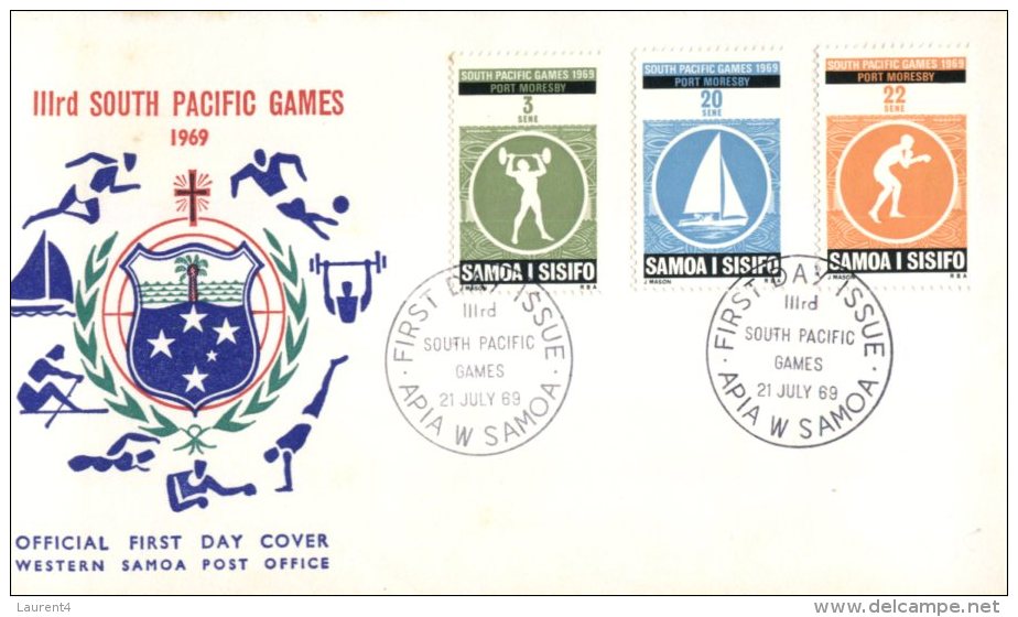 (020) Samoa Island First Day Cover - 1969 - Pacific Games - Samoa (Staat)