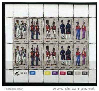 CISKEI, 1983, MNH Stamp(s), Military Uniforms  Nr(s). 47-51 (on Sheet) - Ciskei