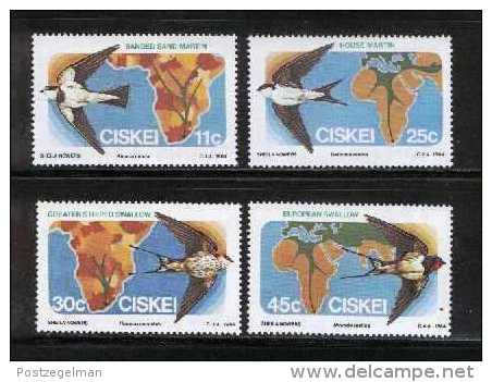 CISKEI, 1984, MNH Stamp(s), Migratory Birds,  Nr(s). 61-64 - Ciskei