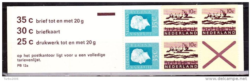 Nederland : 1972 PZB NVPH 12 A  Met Witte Lijn Tussen Deltazegels Postfris - Carnets Et Roulettes