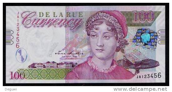 Test Note DE LA RUE "JANE AUSTEN" Testnote, Mit Intaglio,beids. Druck, RRR, UNC, SPECIMEN - Sonstige – Europa