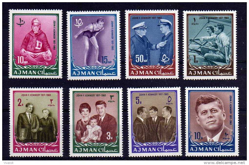 Ajman - 1964 - John F Kennedy Commemoration (Perf) - MNH - Ajman