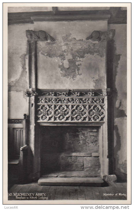 C1920 MUNCHELNEY ABBEY - FIREPLACE IN ABBOT'S LODGING - Other & Unclassified