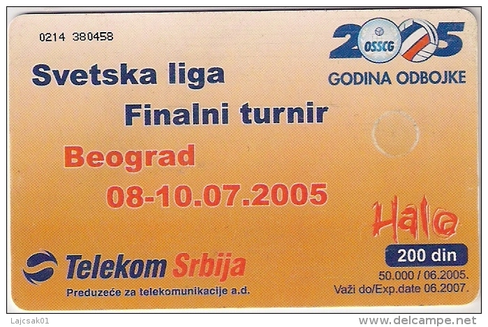 SERBIA 50.000 / 06.2005. Volleyball  Low Tirage - Yugoslavia