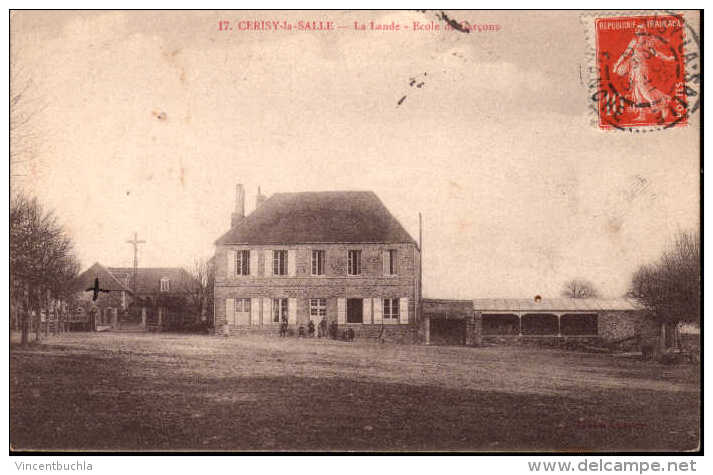 Cerisy-la-salle - La Lande - Ecole Des Garçons - Autres & Non Classés