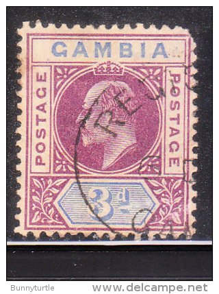 Gambia 1902-05 KIng Edward VII 3p Used - Gambia (...-1964)