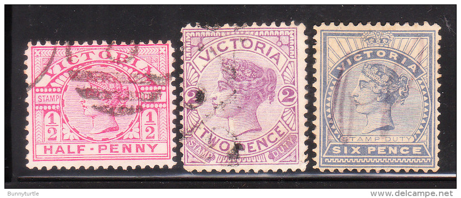 Australia Victoria 1886-81 Queen Victoria 3v Used - Oblitérés