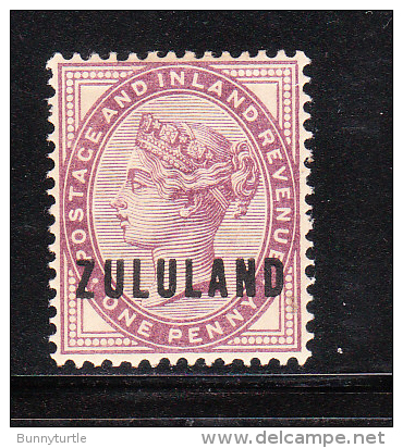 Zululand 1888-93 Overprinted 1p MLH - Zululand (1888-1902)