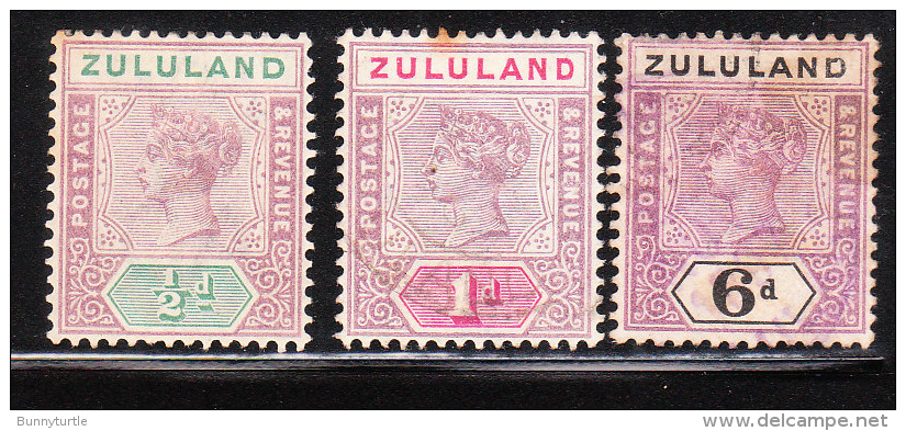 Zululand 1894-96 Queen Victoria 3v Used - Zululand (1888-1902)