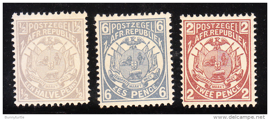 Transvaal 1885-93 Coat Of Arms 3v MNH - Transvaal (1870-1909)