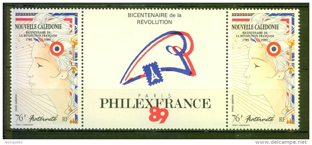 Bicentenaire De La, Révolution Française - NOUVELLE CALEDONIE - Triptyque - Philexfrance 89 - N° 262A - 1989 - Unused Stamps