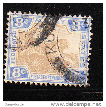 Federated Malay States 1904-10 Tiger 8c Used - Federated Malay States