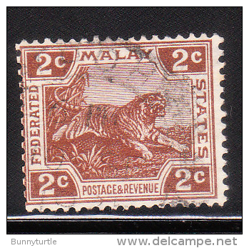 Federated Malay States 1922-32 Tiger 2c Used - Federated Malay States