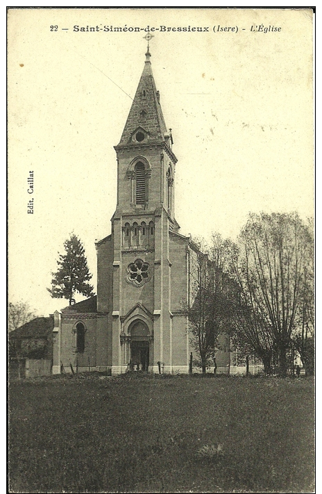 2q - 38 - Saint-Siméon-de-Bressieu X - Isère - Eglise - Caillat. N° 22 - Autres & Non Classés