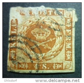 DANMARK 1858: Mi 7, O - FREE SHIPPING ABOVE 10 EURO - Oblitérés