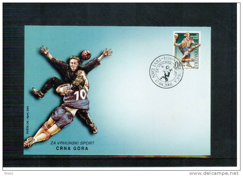 Montenegro 2001 Handball FDC - Handball