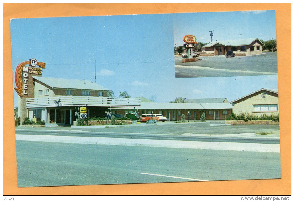 Groom Tx Golden Spread Motel And Grill Old Postcard - Other & Unclassified