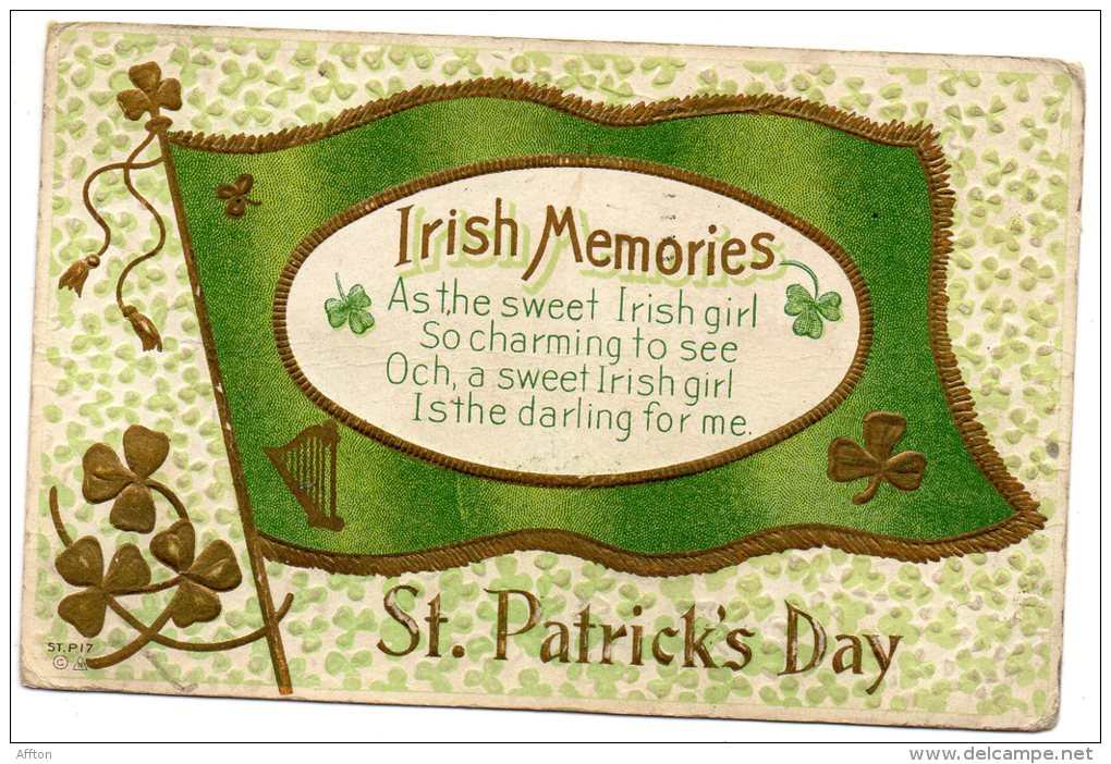 St Patricks Day  1910 Postcard - Saint-Patrick