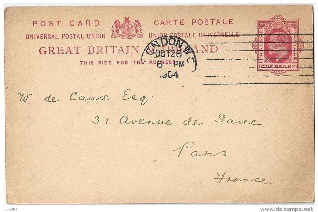 Postcard  London - Paris         1904 - Lettres & Documents