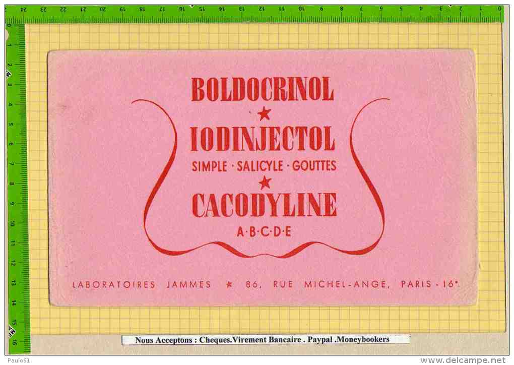 BUVARD : Pharmacie : BOLDOCRINOL  IODINJECTOL Laboratoire Jammes - Chemist's