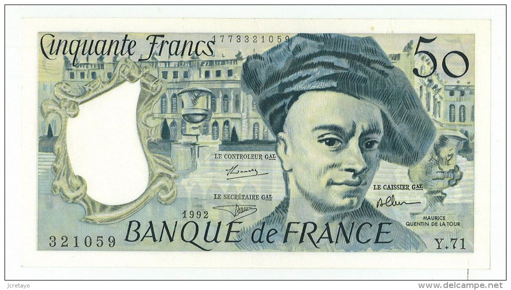 50 Francs Quentin De La Tour, Ref Fayette 67/18, état SPL+ - 50 F 1976-1992 ''quentin De La Tour''