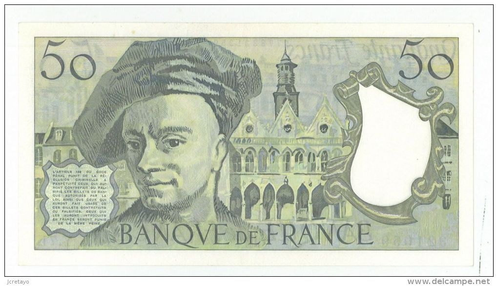 50 Francs Quentin De La Tour, Ref Fayette 67/18, état SPL+ - 50 F 1976-1992 ''quentin De La Tour''