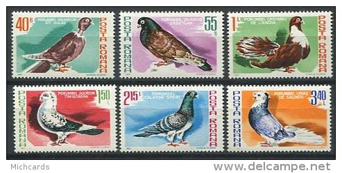 110 ROUMANIE 1981 - Oiseaux Pigeons - Neuf Sans Charniere (Yvert 3326/31) - Ongebruikt