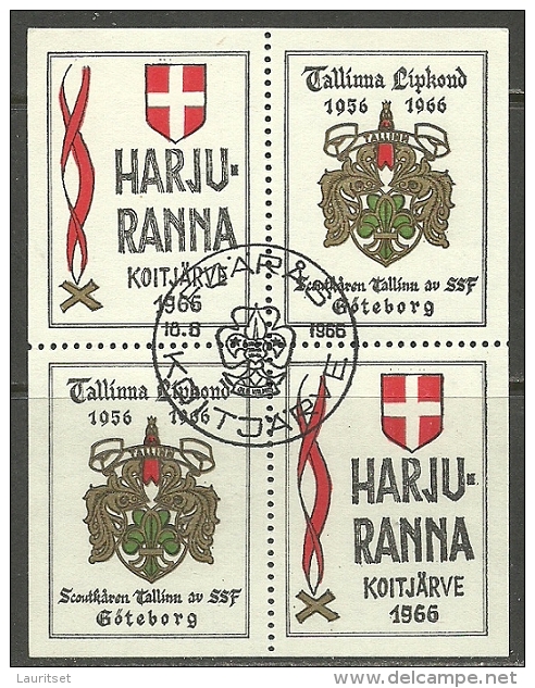 Estland Estonia Estonie 1966 Pfadfinder Boy Scouts Scouting In Exil Special Cancel - Used Stamps