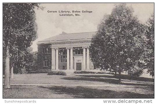 Maine Lewiston Coram Library Bates College Albertype - Lewiston