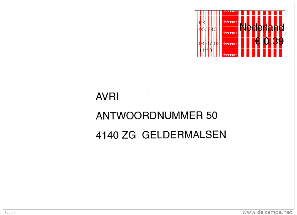 ATM On Cover: 2003 The Netherlands (C38) - Automatenmarken [ATM]