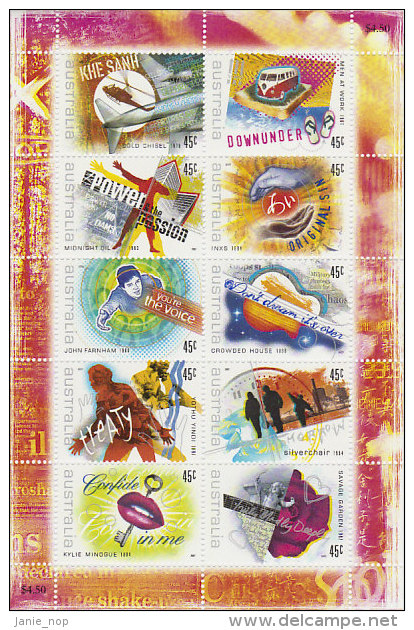 Australia 2001 Rock Australia - Sheets, Plate Blocks &  Multiples