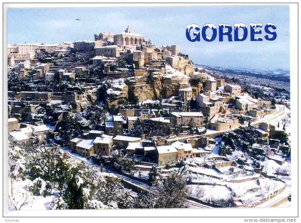 Gordes : Le Village Sous La Neige - Vue Générale  N°L 146 - Gordes