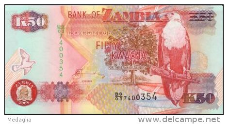 ZAMBIE - 50 Kwacha 2008 UNC - Zambia