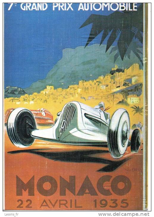 CP - MONACO - 22 AVRIL 1935 - 7° GRAND PRIX AUTOMOBILE -  LA CIGOGNE A7 - Andere & Zonder Classificatie