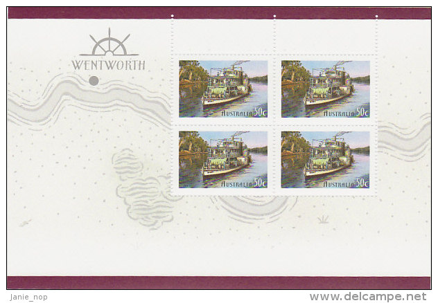 Australia 2003 Murray River Shipping Wentworth  Booklet  Sheetlet - Sheets, Plate Blocks &  Multiples