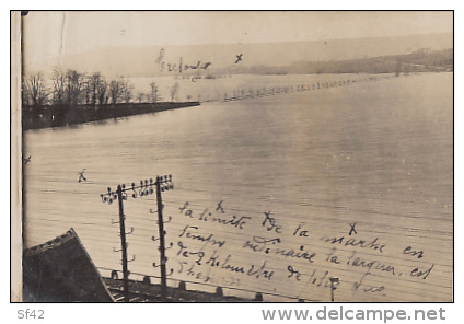 TRELOUP       CARTE PHOTO INONDATIONS 1910? - Autres & Non Classés