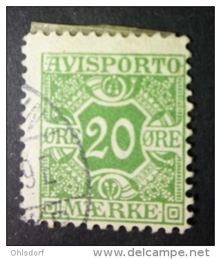 DANMARK - REVENUE STAMPS 1907: Mi 5 X, Watermark Crown, Avisporto Journaux, O - FREE SHIPPING ABOVE 10 EURO - Fiscaux