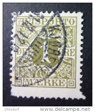 DANMARK - REVENUE STAMPS 1907: Mi 1 X, Watermark Crown, Avisporto Journaux, O - FREE SHIPPING ABOVE 10 EURO - Revenue Stamps