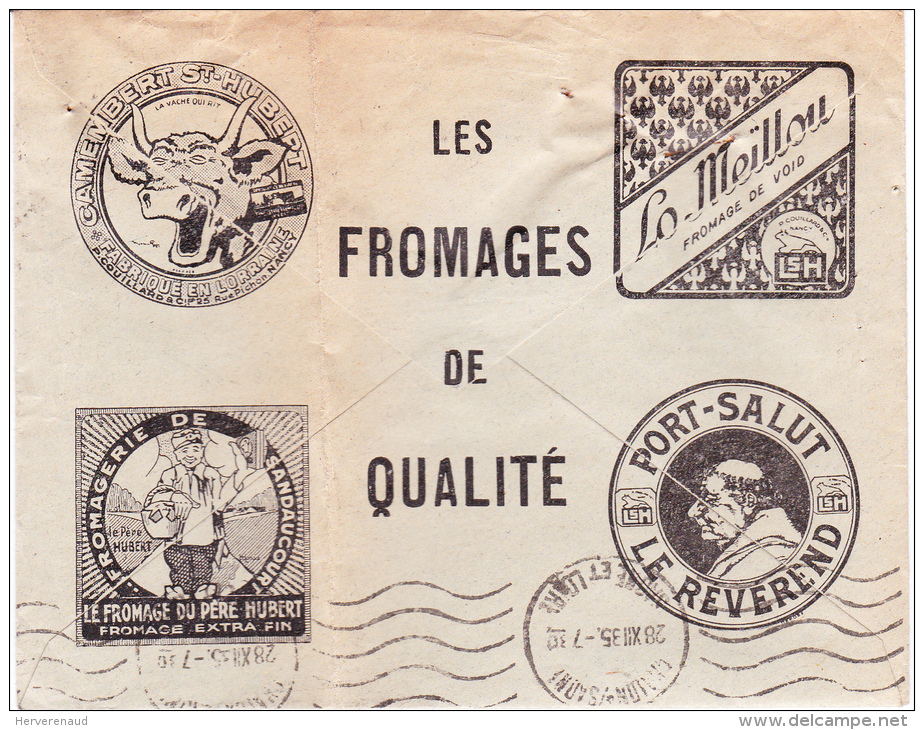 Paix N°283 Sur Lettre "laiterie Et Fromages Couillard" à Nancy ,pour Chalon-sur-Saône - Covers & Documents