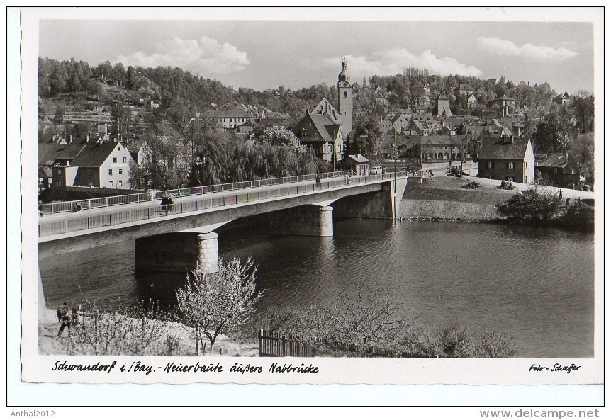 Schwandorf Bayern Neuerbaute äußere Brücke Sw 50er Gezackt - Schwandorf