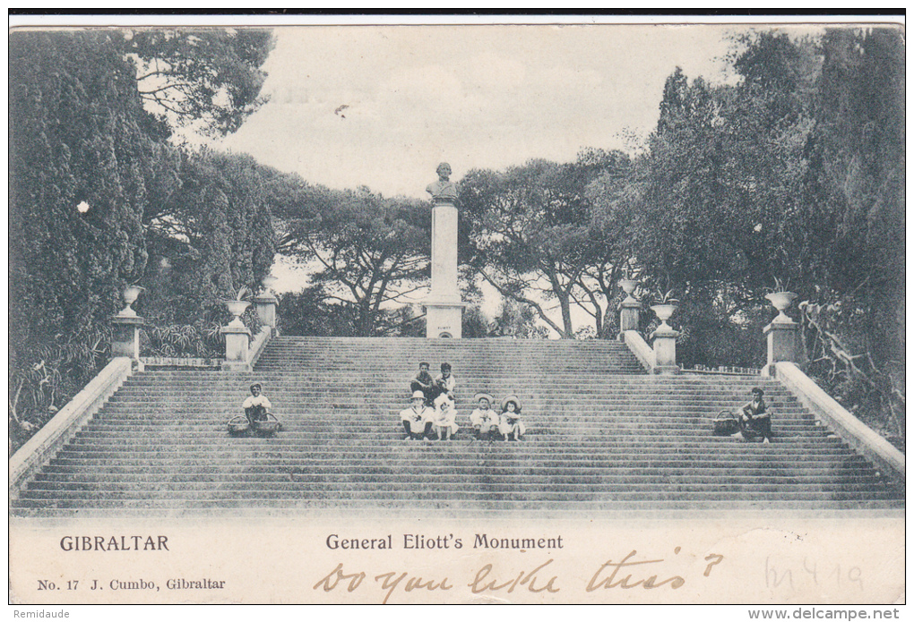 GIBRALTAR - 1903 - TIMBRE ANGLAIS Avec CACHET FRANCAIS De MARSEILLE Sur CARTE De GIBRALTAR - PAQUEBOT Pour L´ANGLETERRE - Gibraltar