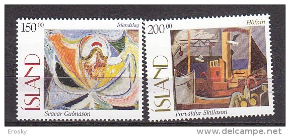 Q1341 - ISLANDE ICELAND Yv N°821/22 ** TABLEAUX - Nuevos