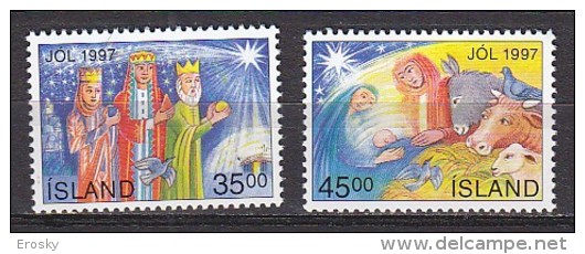 Q1343 - ISLANDE ICELAND Yv N°833/34 ** NOEL - Unused Stamps